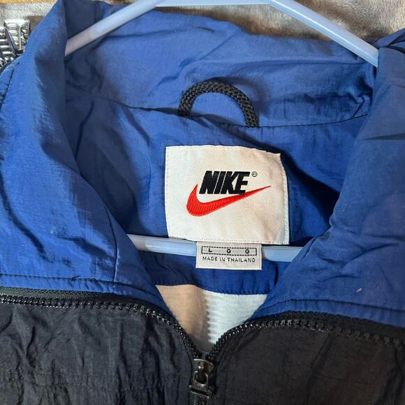 Vintage 90s Men's Large Nike Big Swoosh Full Zip Windbreaker Large - Picture 3 of 6